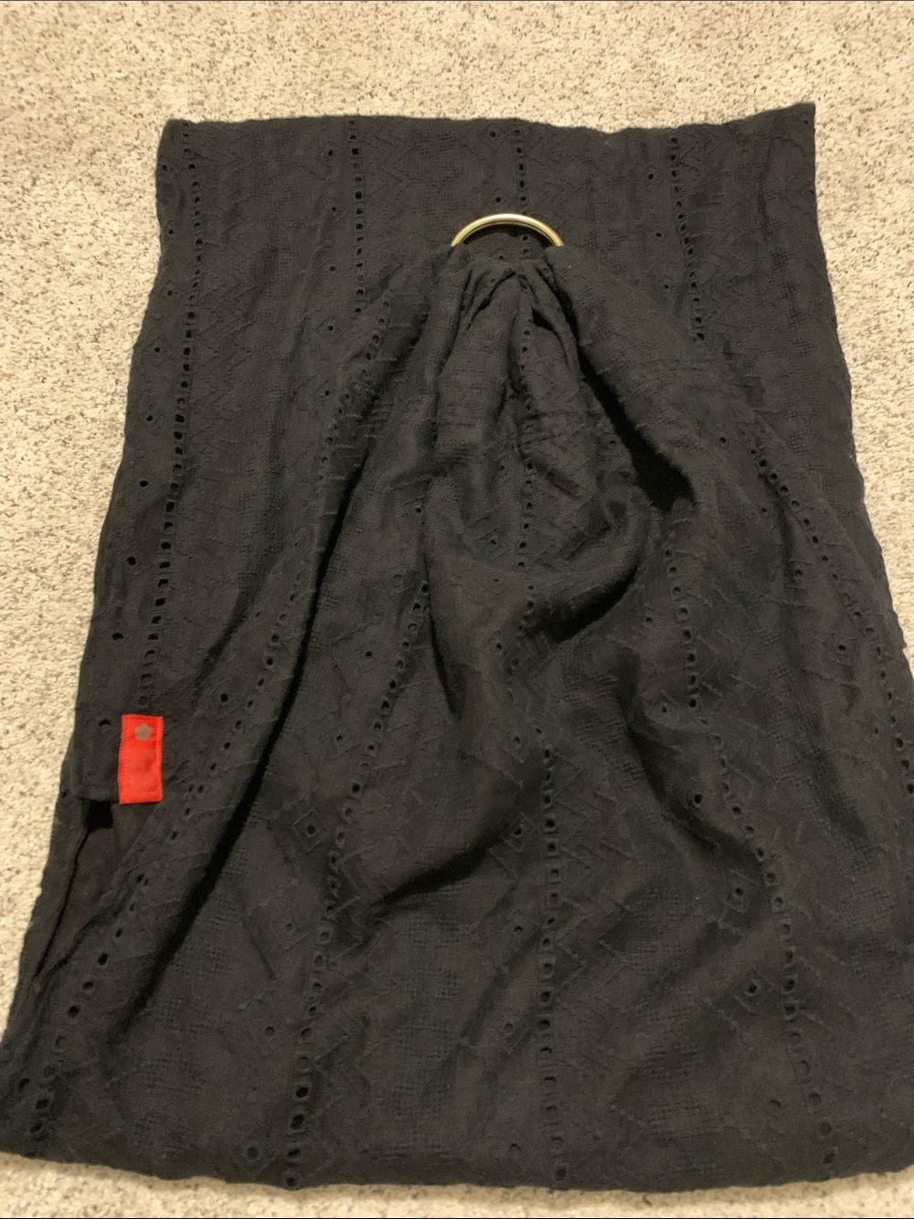 Sakura Bloom ring sling, linen
Black eyelet thick lined 75”